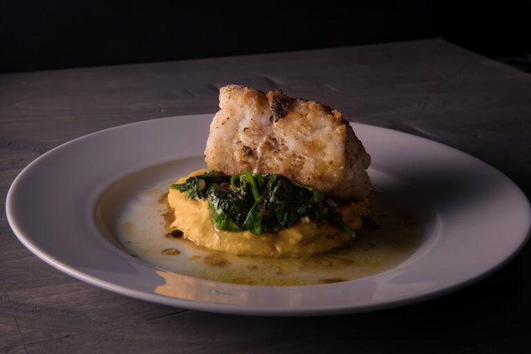 Pan Seared Grouper with Butternut Squash Purée and a Brown Butter Sage Sauce